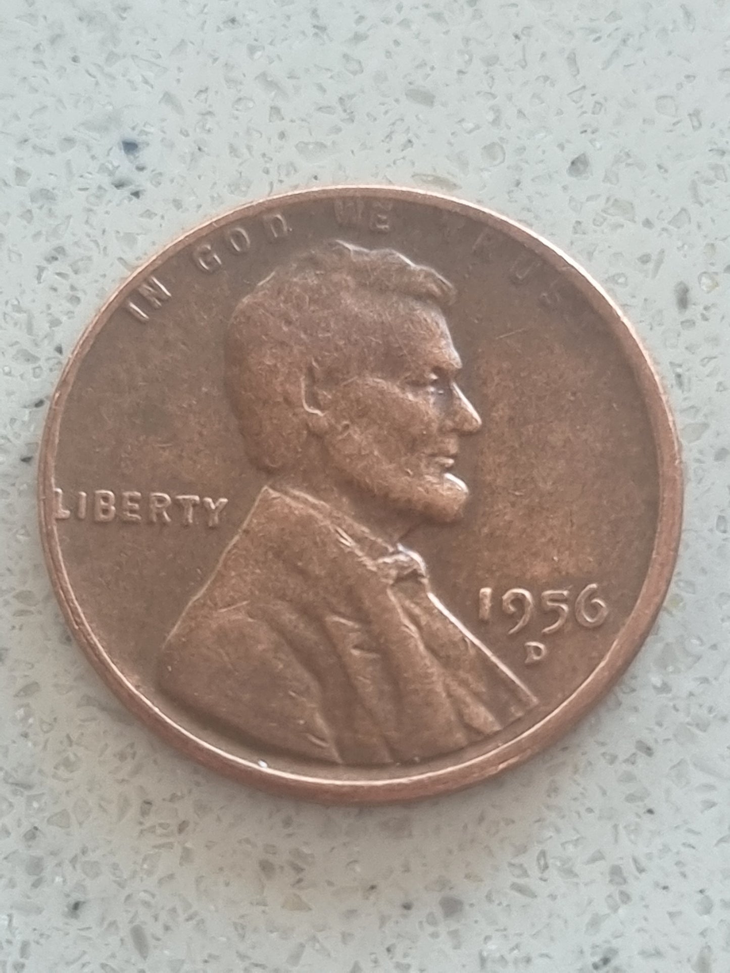 1956D Lincoln Wheat Penny Ungraded